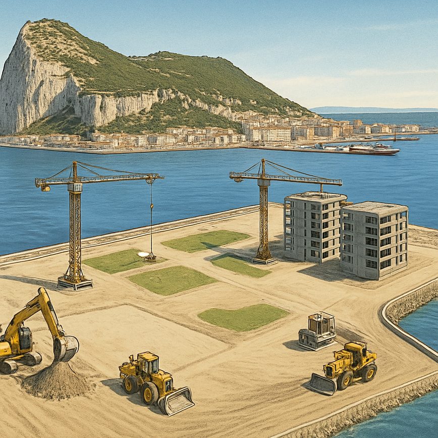 Land reclamation in Gibraltar